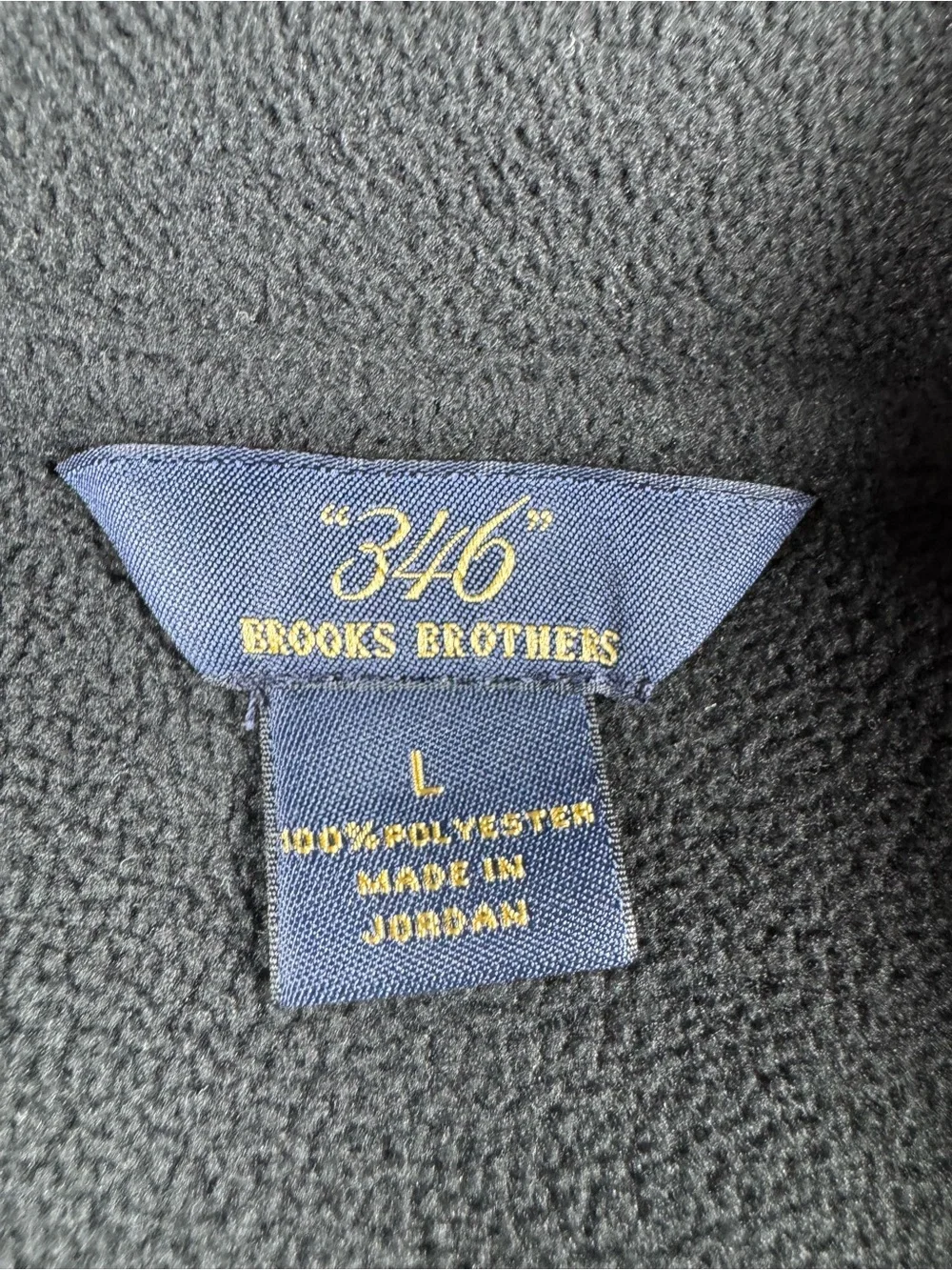 Brooks Brothers 346 Gray Fleece Quarter Zip Pullover Large
